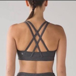Lululemon Energy Crossback Bra. Charcoal Gray. Size 8.